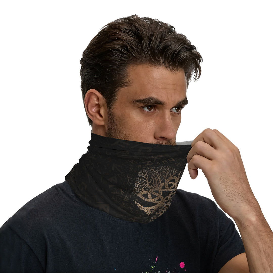WorldNorse Triquetra Yggdrasil Rune Face Mask & Neck Gaiter - image 5