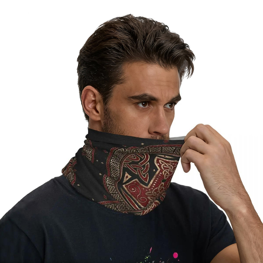 WorldNorse Intricate Mjolnir Triquetra Face Mask & Neck Gaiter - image 5