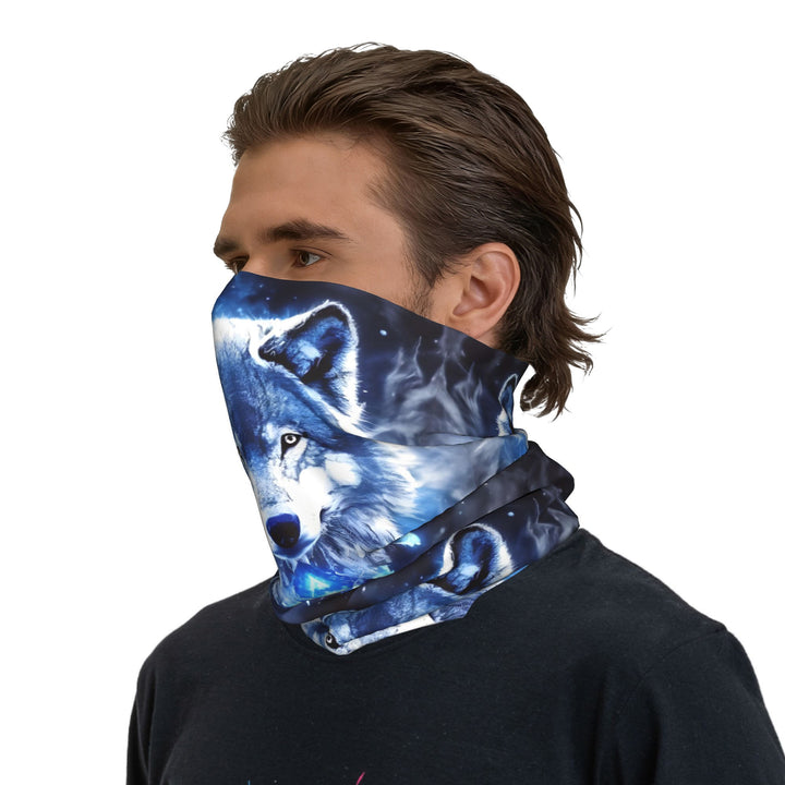 WorldNorse Stellar Wolf Lunar Veil Face Mask & Neck Gaiter - 24 x 43 cm - image 0