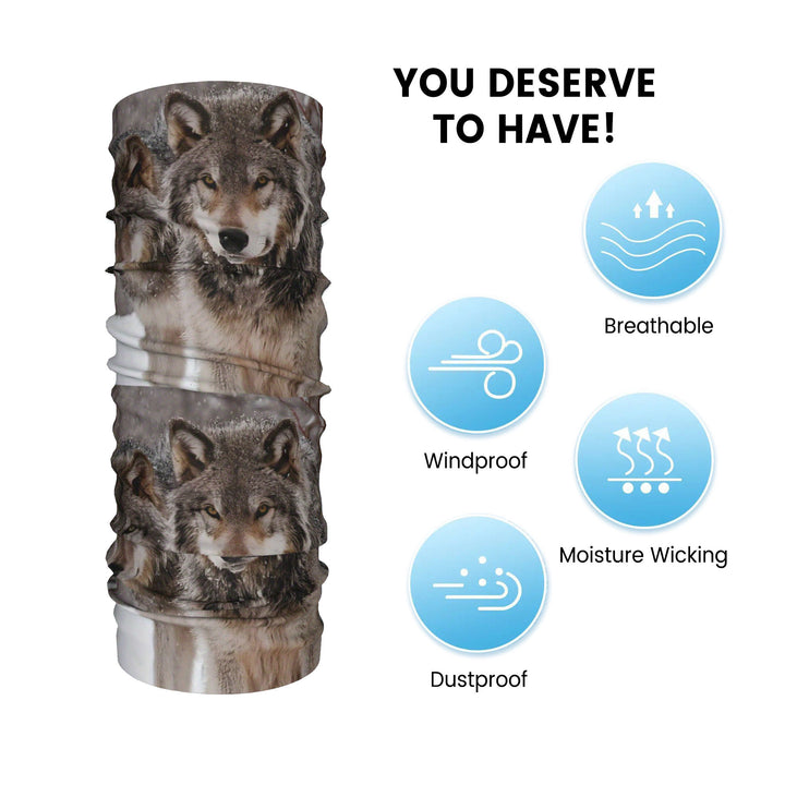 WorldNorse Timber Wolf Frosted Vale Face Mask & Neck Gaiter - image 3