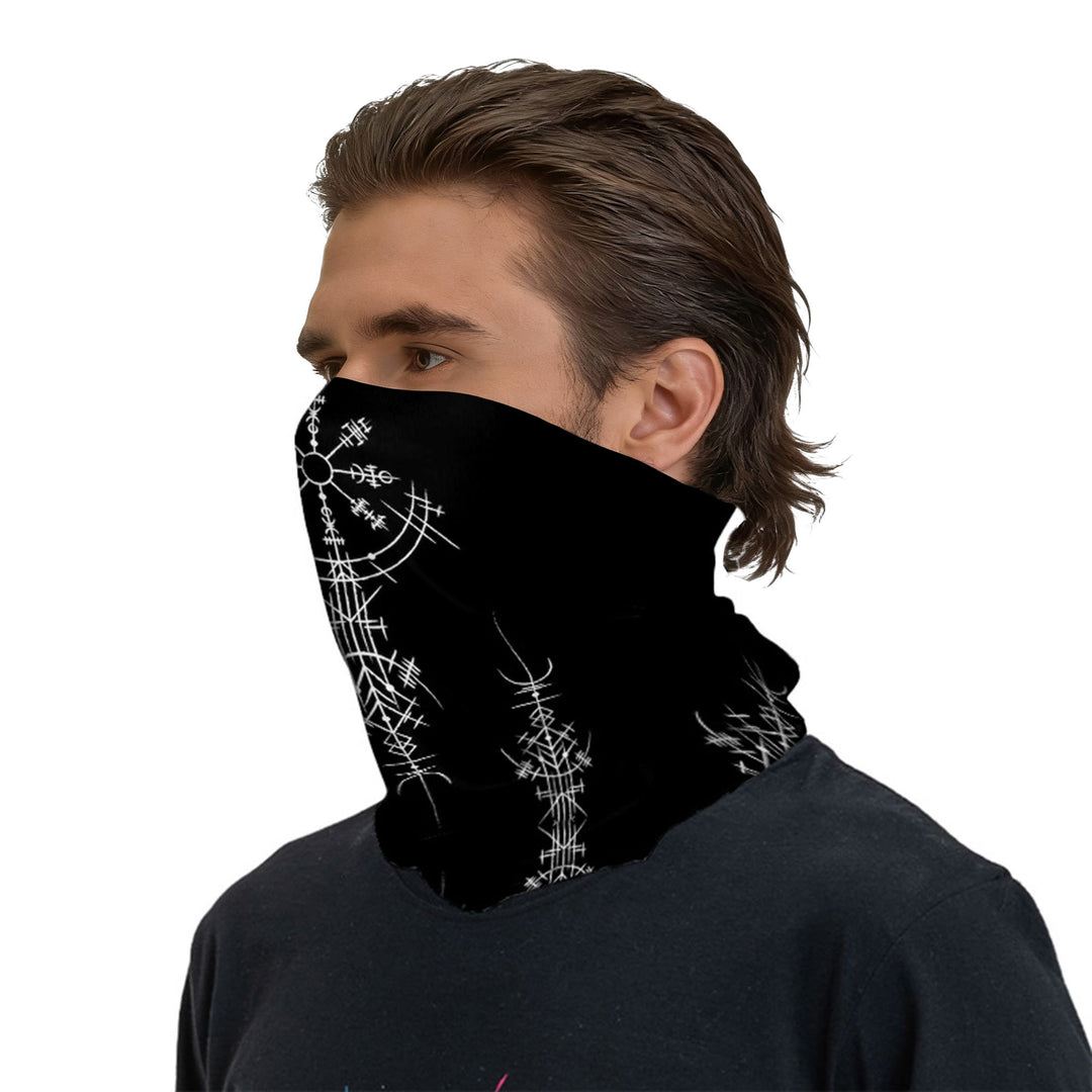 WorldNorse Viking Sigil Vegvisir Face Mask & Neck Gaiter - 24 x 43 cm - image 0