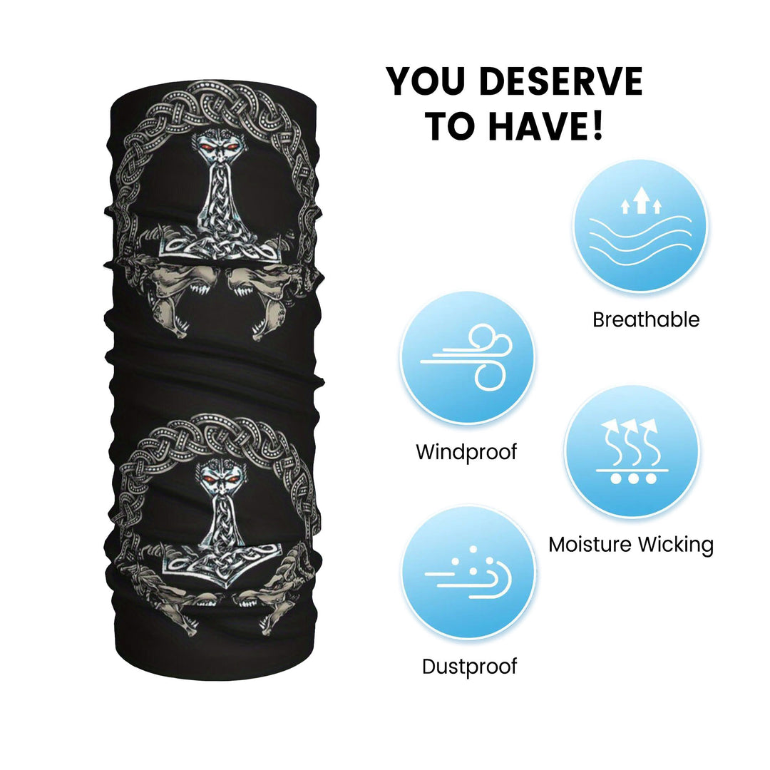 WorldNorse Thors Hammer Knot Serpent Face Mask & Neck Gaiter - image 3