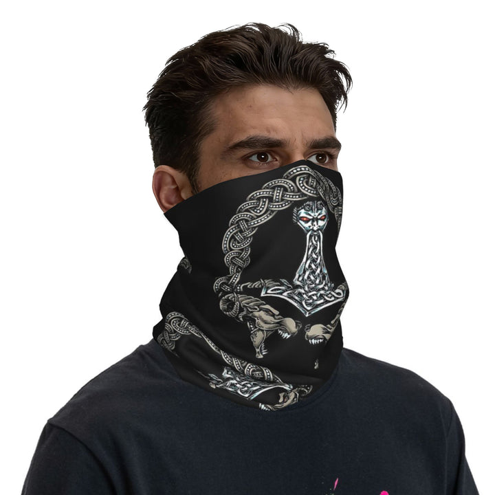 WorldNorse Thors Hammer Knot Serpent Face Mask & Neck Gaiter - image 4