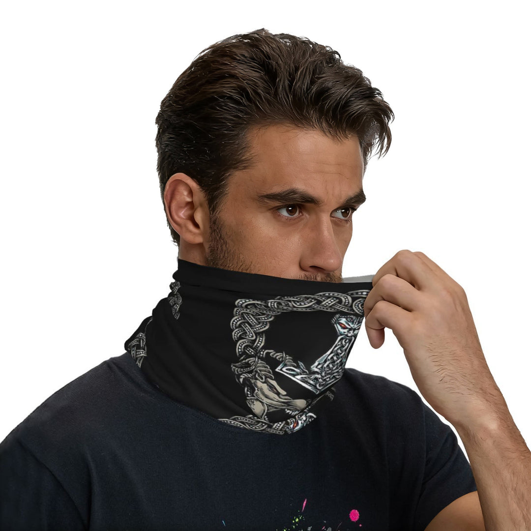 WorldNorse Thors Hammer Knot Serpent Face Mask & Neck Gaiter - image 5