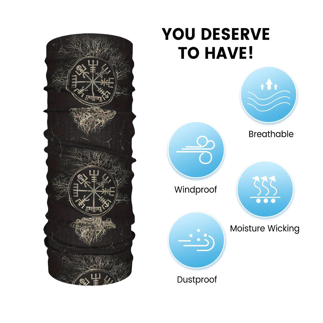 WorldNorse Yggdrasil Vegvisir Root Face Mask & Neck Gaiter - image 3