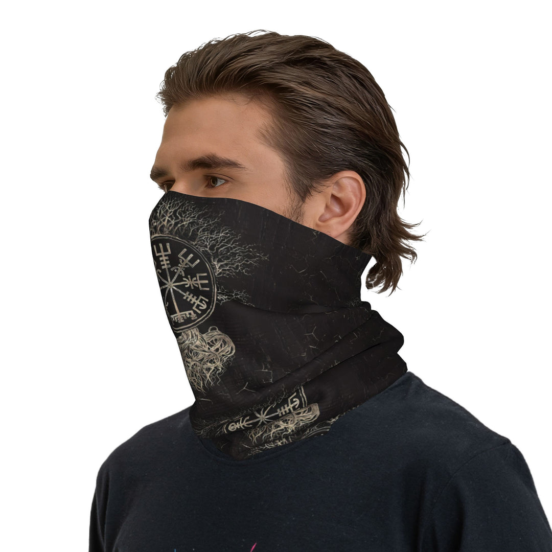 WorldNorse Yggdrasil Vegvisir Root Face Mask & Neck Gaiter - 24 x 43 cm - image 0