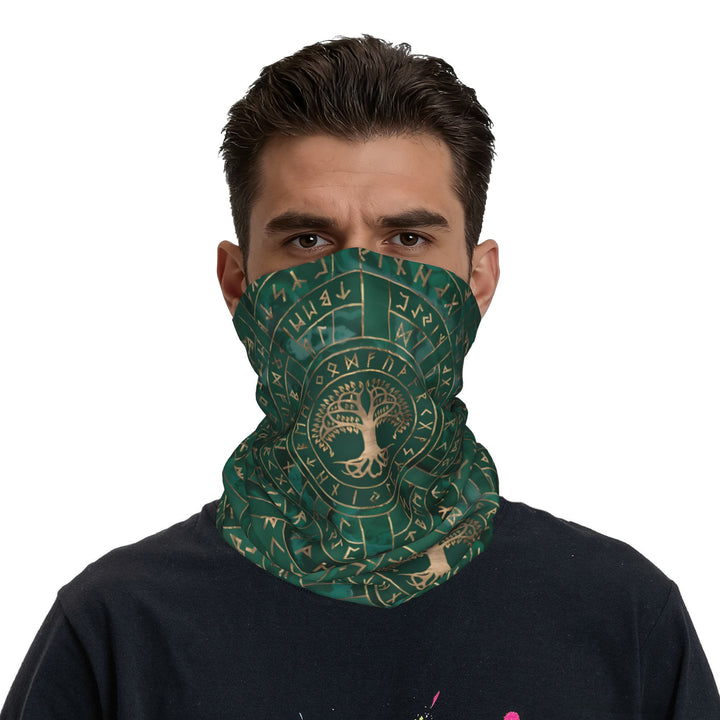 WorldNorse Verdant Yggdrasil Rune Grid Face Mask & Neck Gaiter - image 2