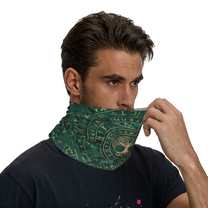 WorldNorse Verdant Yggdrasil Rune Grid Face Mask & Neck Gaiter - image 4