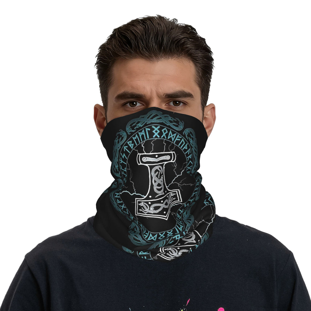 WorldNorse Stormwrought Hammer Knot Rune Face Mask & Neck Gaiter - image 2