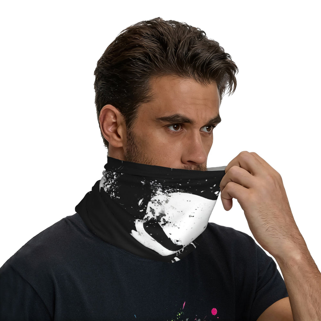 WorldNorse Splattered White Skull Face Mask & Neck Gaiter - image 5