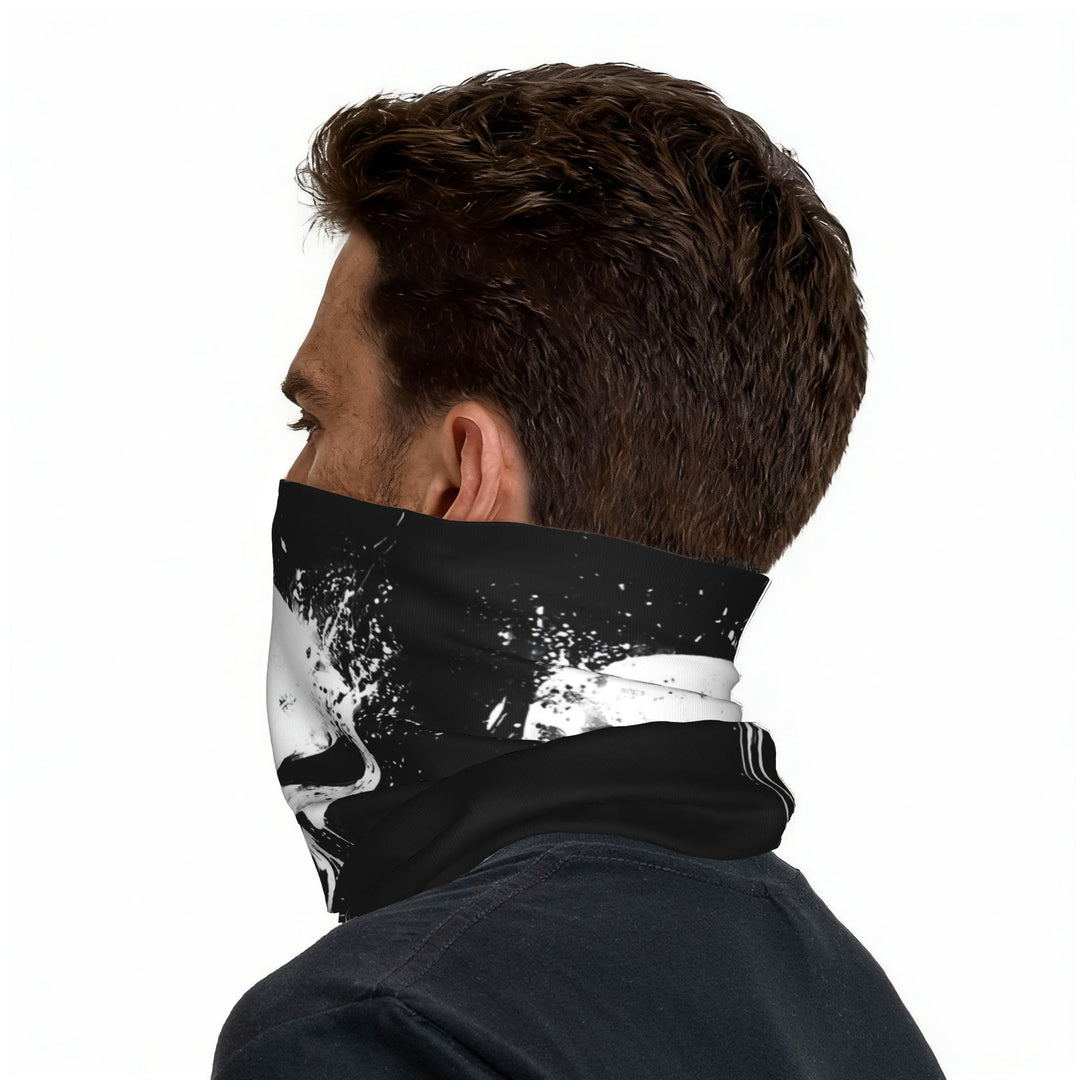 WorldNorse Splattered White Skull Face Mask & Neck Gaiter - image 6