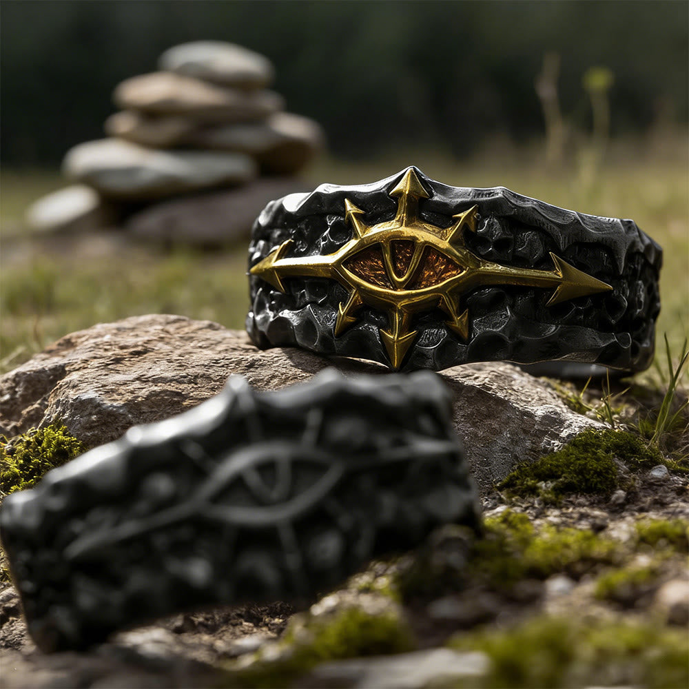 WorldNorse Forge Texture Riven Sigil Ring - image 4