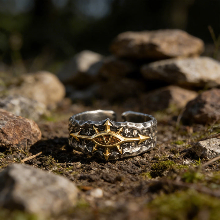 WorldNorse Forge Texture Riven Sigil Ring - image 2