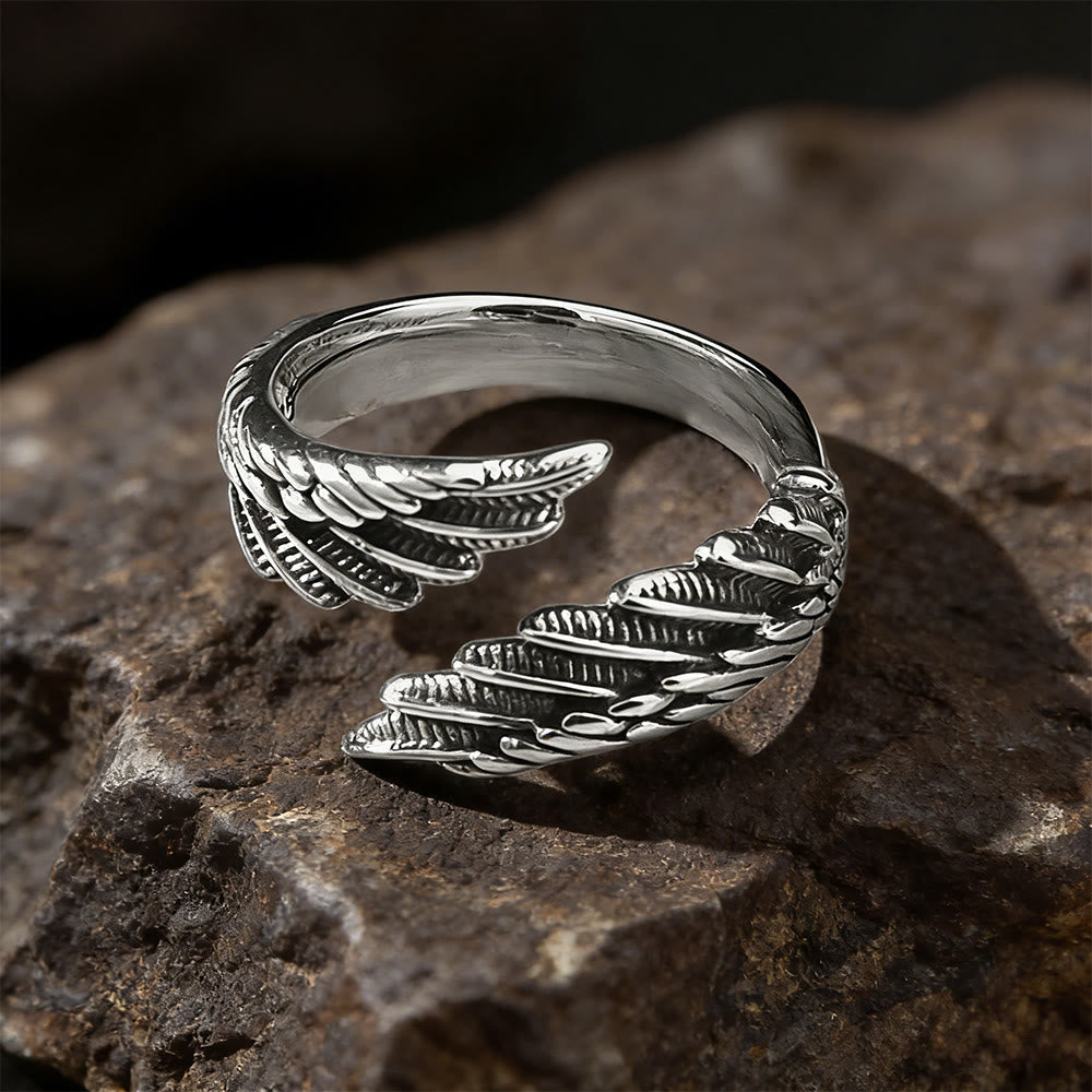 WorldNorse Forged Raven Wing Weft Ring - image 3