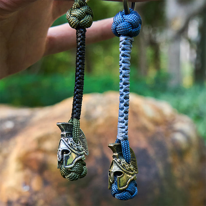 WorldNorse Winged Helm Tonal Variegated Braided Keychain - image 2