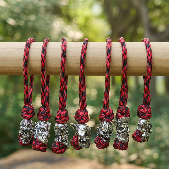 WorldNorse Macabre Charm Dual Tone Braided Keychain - image 2