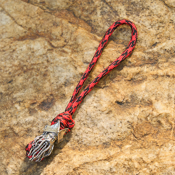 WorldNorse Macabre Charm Dual Tone Braided Keychain - Style#A - image 3