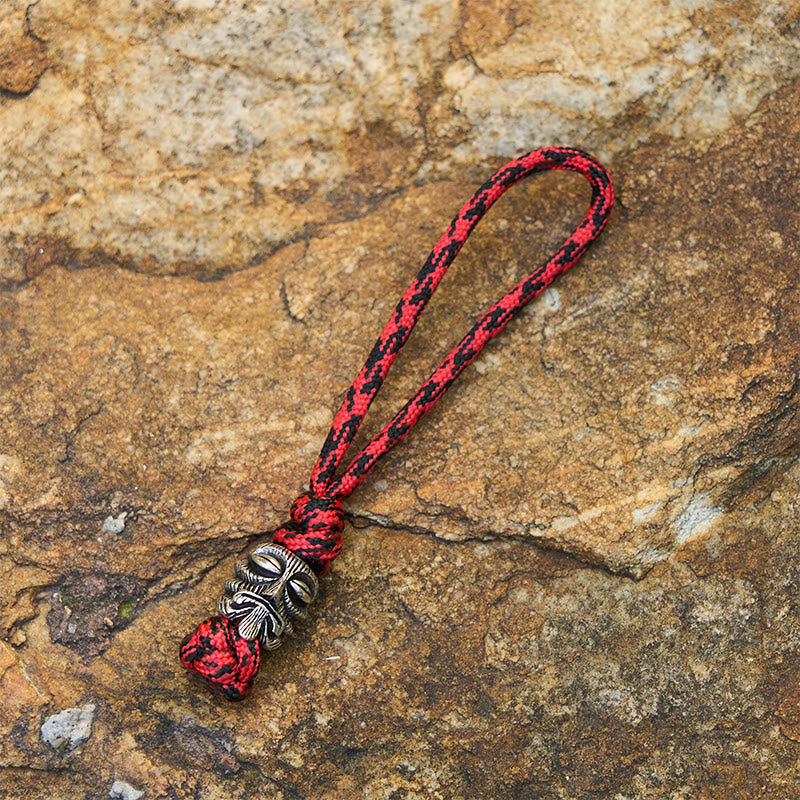 WorldNorse Macabre Charm Dual Tone Braided Keychain - Style#E - image 7