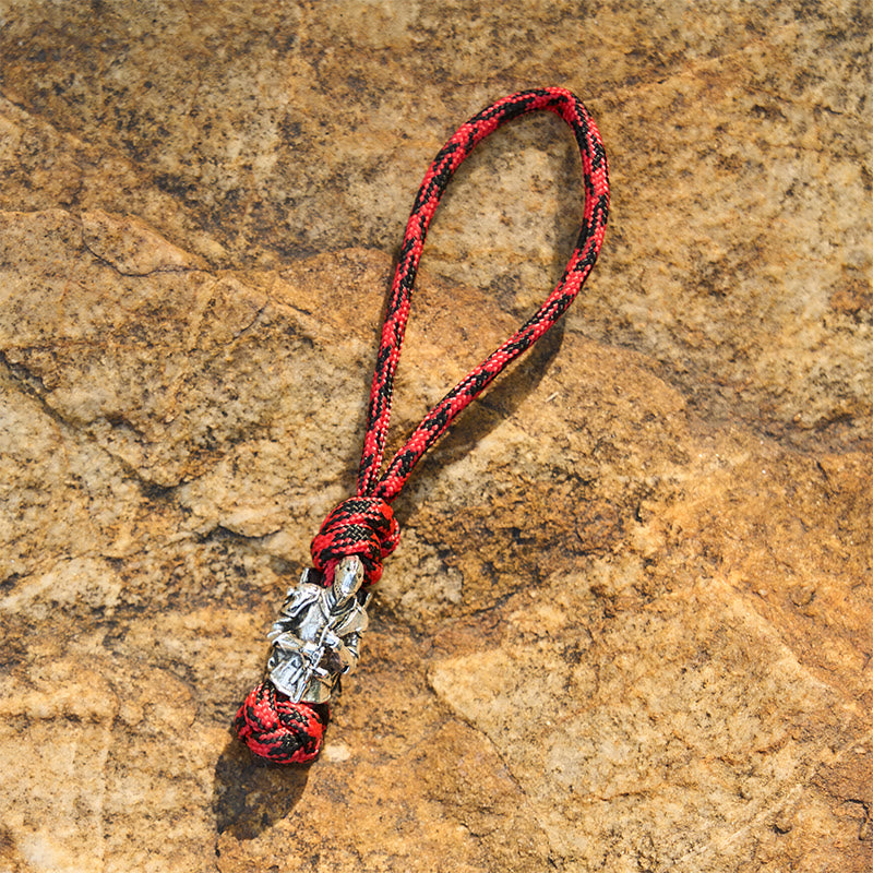 WorldNorse Macabre Charm Dual Tone Braided Keychain - Style#F - image 8