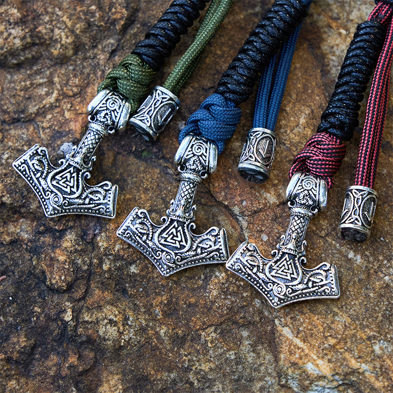 WorldNorse Thors Hammer Rune Braided Keychain - image 11
