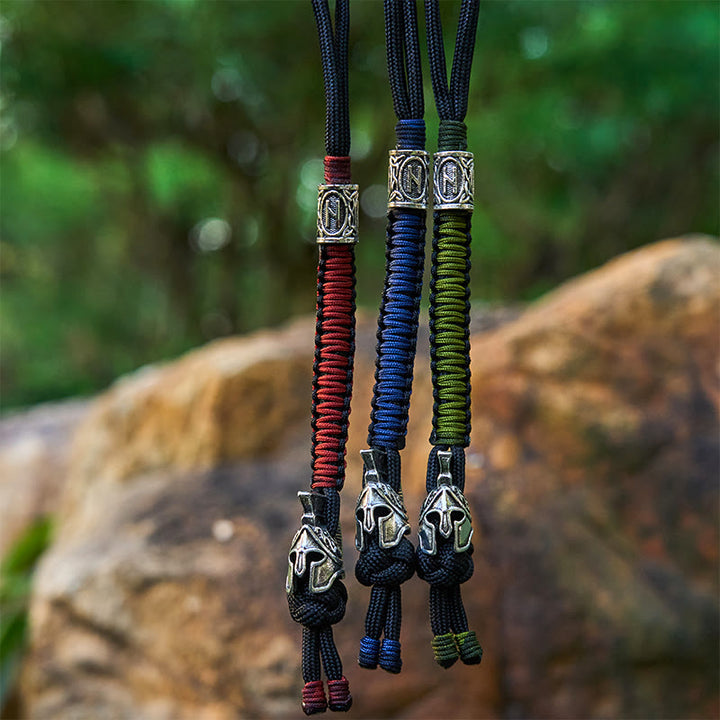 WorldNorse Viking Helm Talisman Braided Keychain - image 2