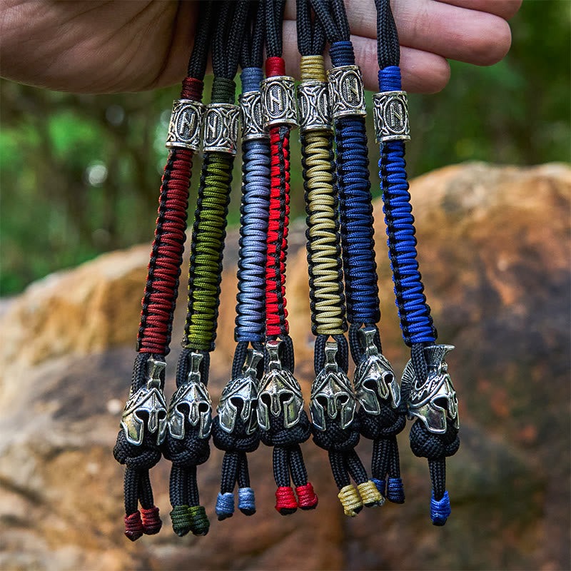 WorldNorse Viking Helm Talisman Braided Keychain - image 9