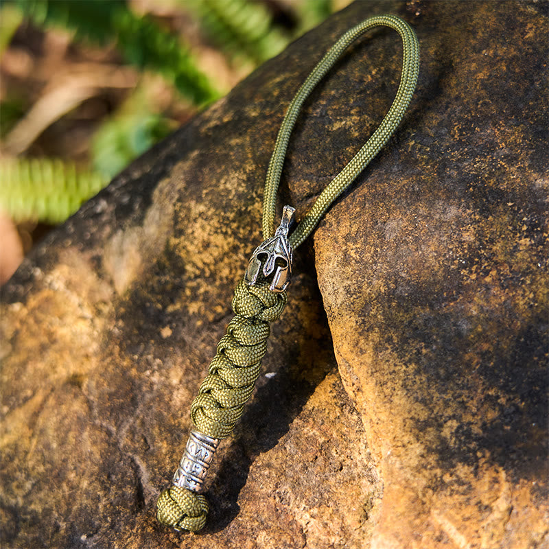 WorldNorse Rune Shaft Talisman Multihue Braided Keychain - Khaki - image 12