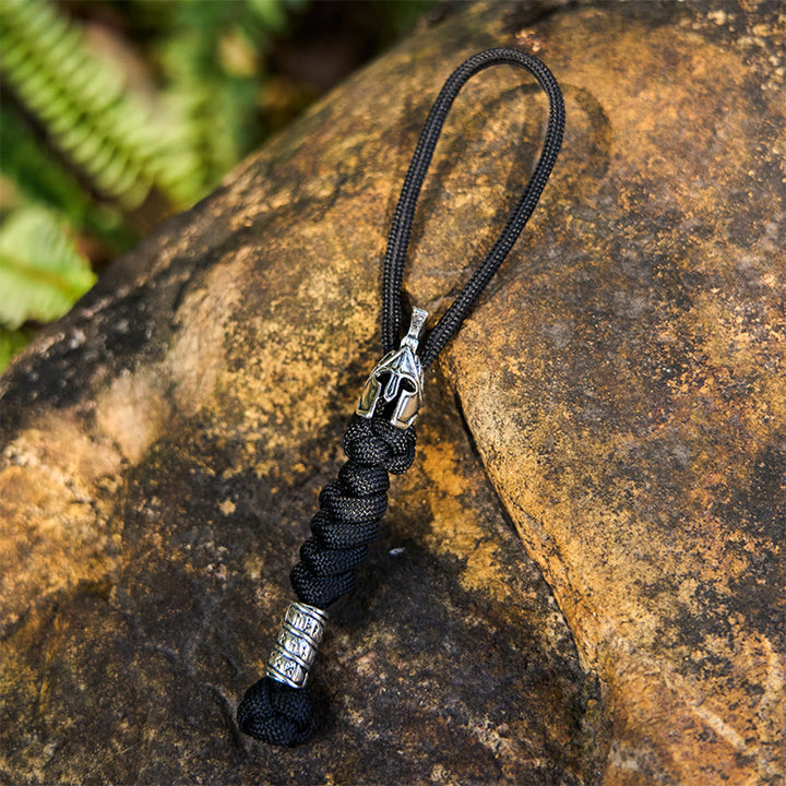 WorldNorse Rune Shaft Talisman Multihue Braided Keychain - Black - image 4