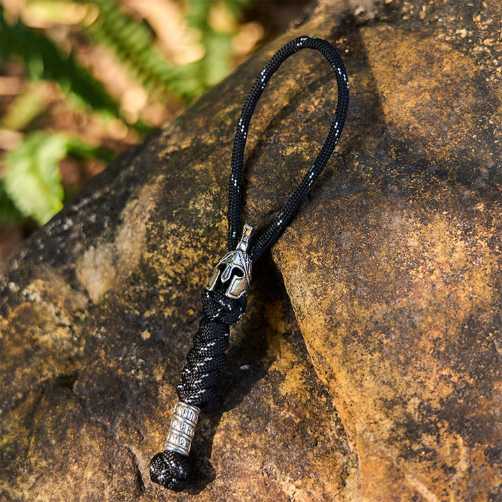 WorldNorse Rune Shaft Talisman Multihue Braided Keychain - Camo Black - image 14