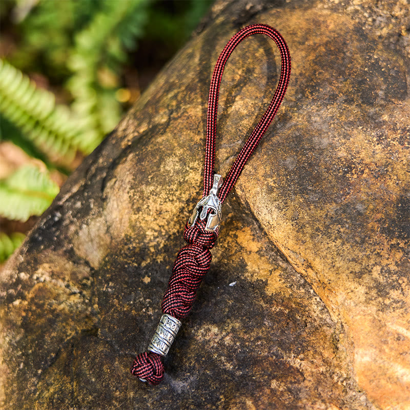 WorldNorse Rune Shaft Talisman Multihue Braided Keychain - Red - image 10