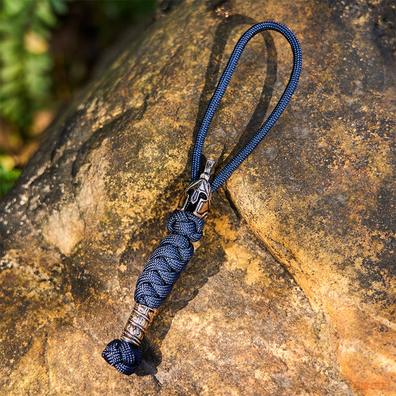 WorldNorse Rune Shaft Talisman Multihue Braided Keychain - Blue - image 7