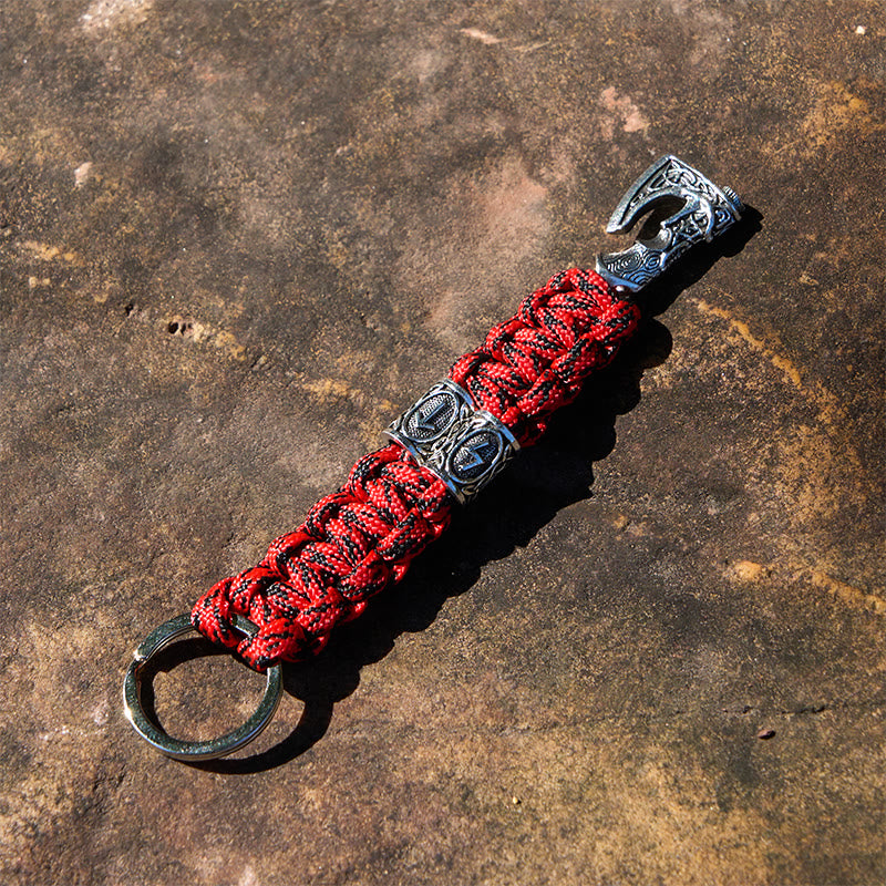 WorldNorse Viking Axe Rune Emblem Braided Keychain - image 10