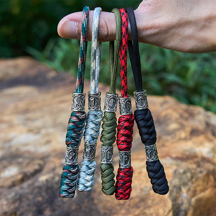 WorldNorse Viking Rune Emblem Multihue Braided Keychain - image 12