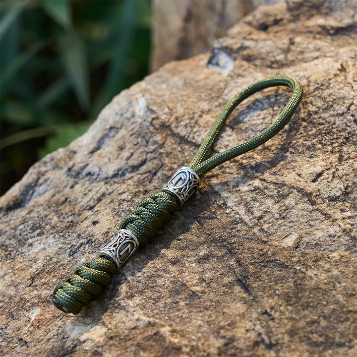 WorldNorse Viking Rune Emblem Multihue Braided Keychain - image 5