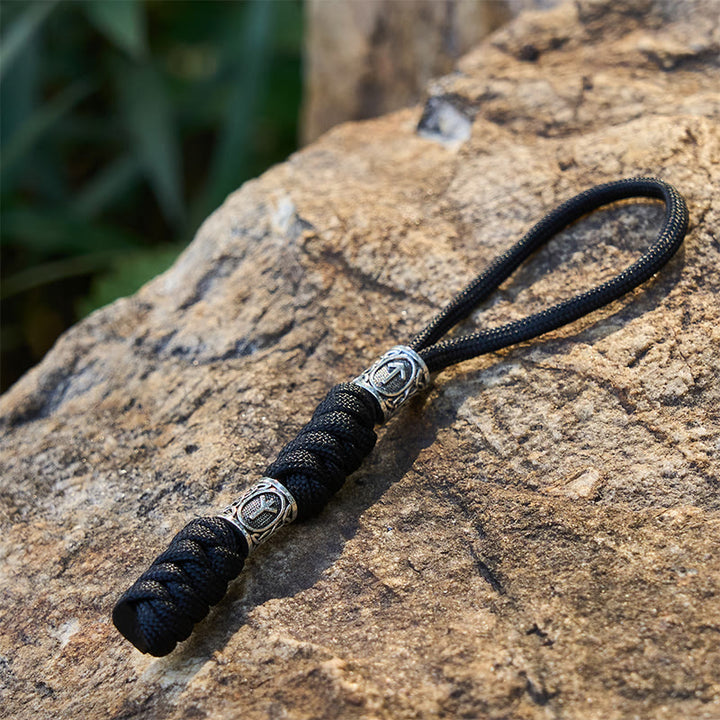 WorldNorse Viking Rune Emblem Multihue Braided Keychain - image 9