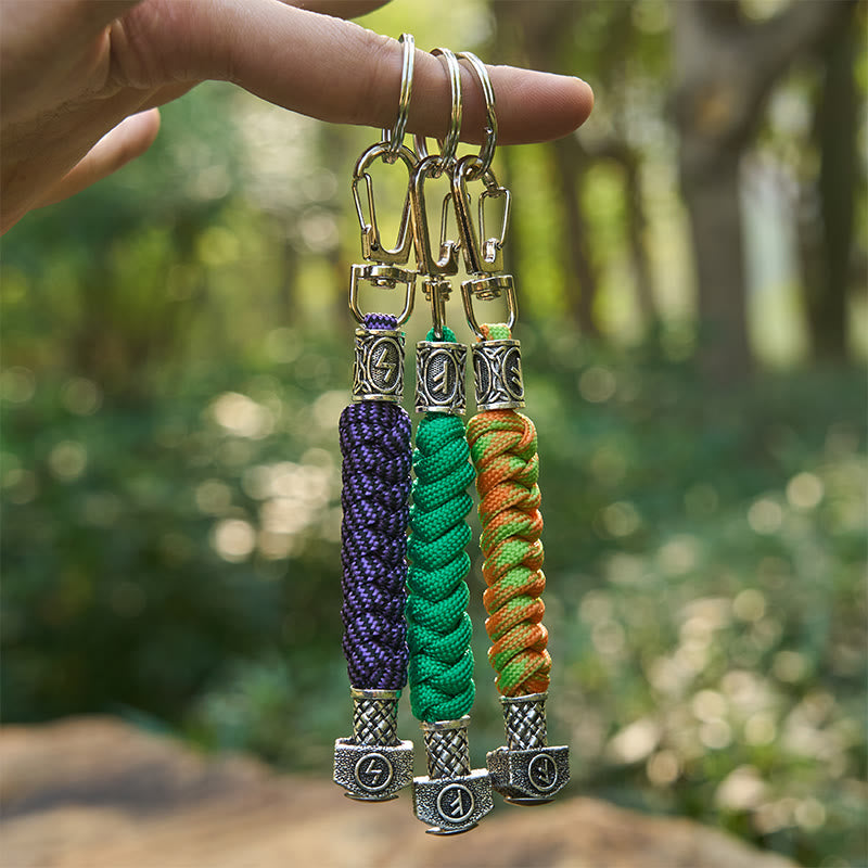 WorldNorse Viking Hammer Sleek Braided Keychain - image 4