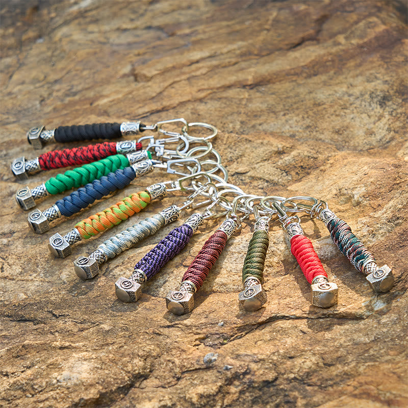WorldNorse Viking Hammer Sleek Braided Keychain - image 0