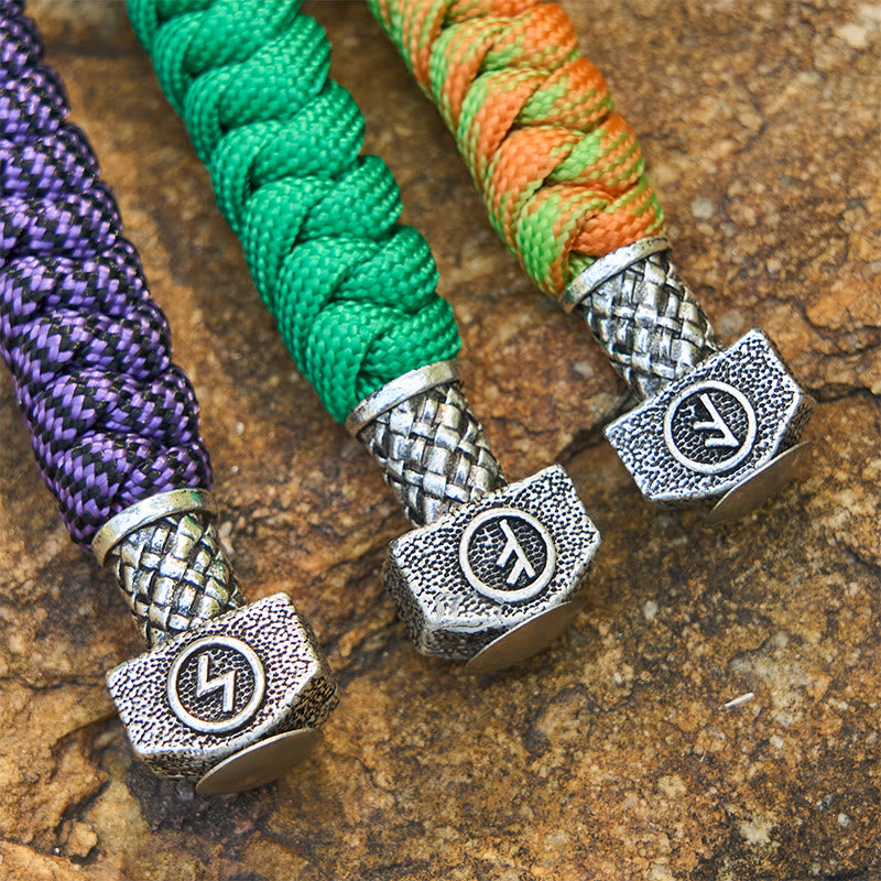 WorldNorse Viking Hammer Sleek Braided Keychain - image 2