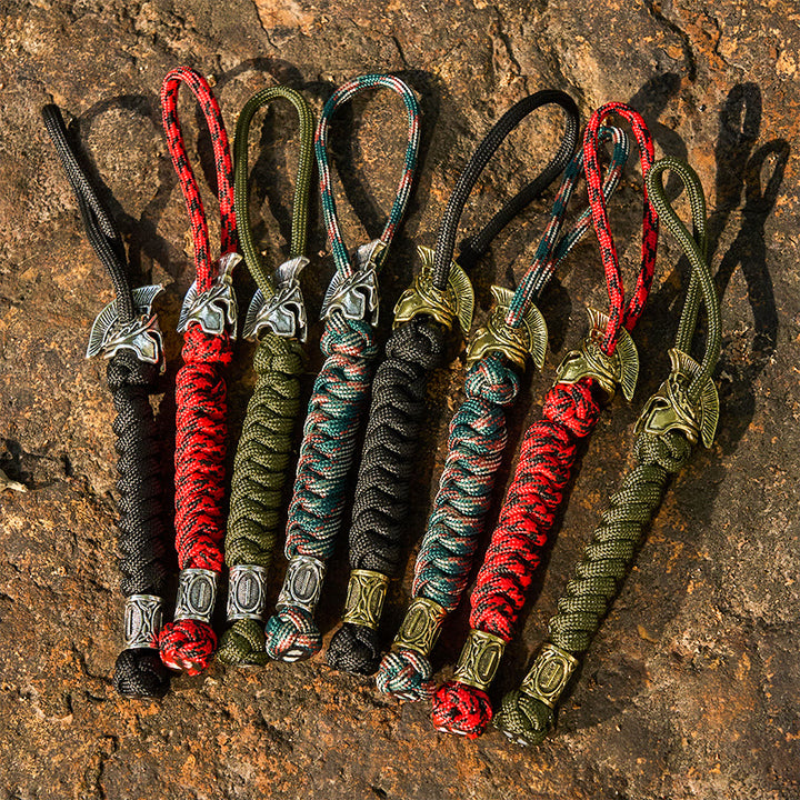 WorldNorse Viking Helm Rune Braided Keychain - image 0