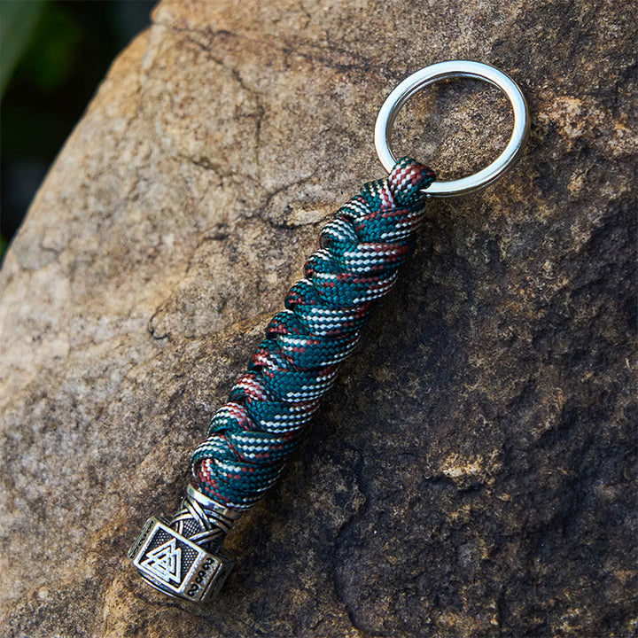 WorldNorse Stainless Steel Wolf Head Braided Keychain - image 4
