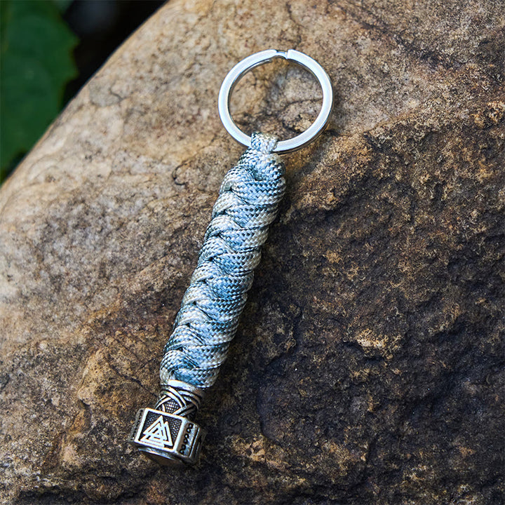 WorldNorse Stainless Steel Wolf Head Braided Keychain - image 6