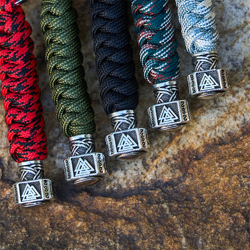 WorldNorse Stainless Steel Wolf Head Braided Keychain - image 3