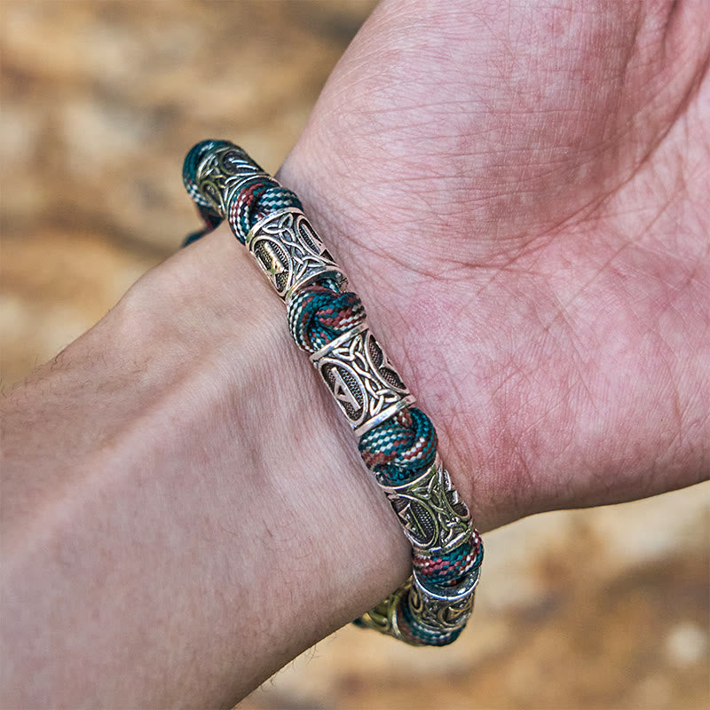 WorldNorse Viking Axe Rune Intertwine Braided Bracelet - image 1