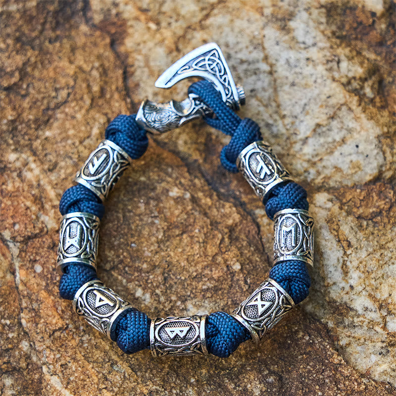 WorldNorse Viking Axe Rune Intertwine Braided Bracelet - image 12