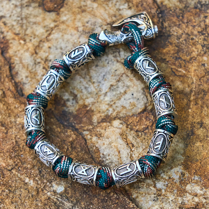 WorldNorse Viking Axe Rune Intertwine Braided Bracelet - image 3