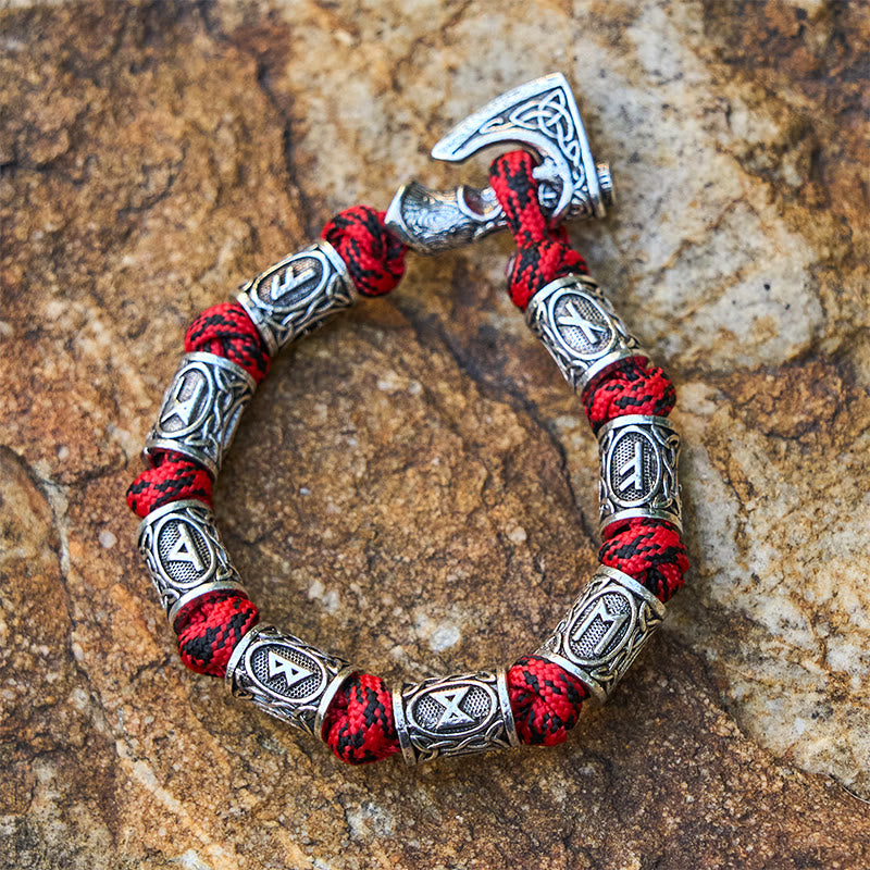 WorldNorse Viking Axe Rune Intertwine Braided Bracelet - image 5