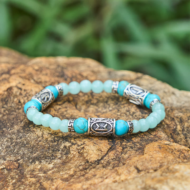 WorldNorse Rune Chromatic Crystal Beaded Bracelet - Turquoise - image 13
