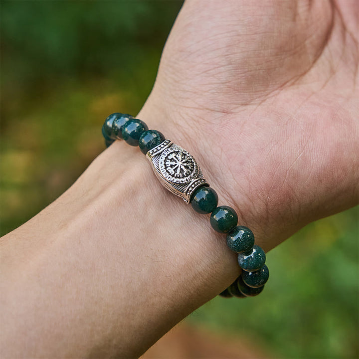 WorldNorse Viking Runes Vegvisir Crystal Beaded Bracelet - image 4