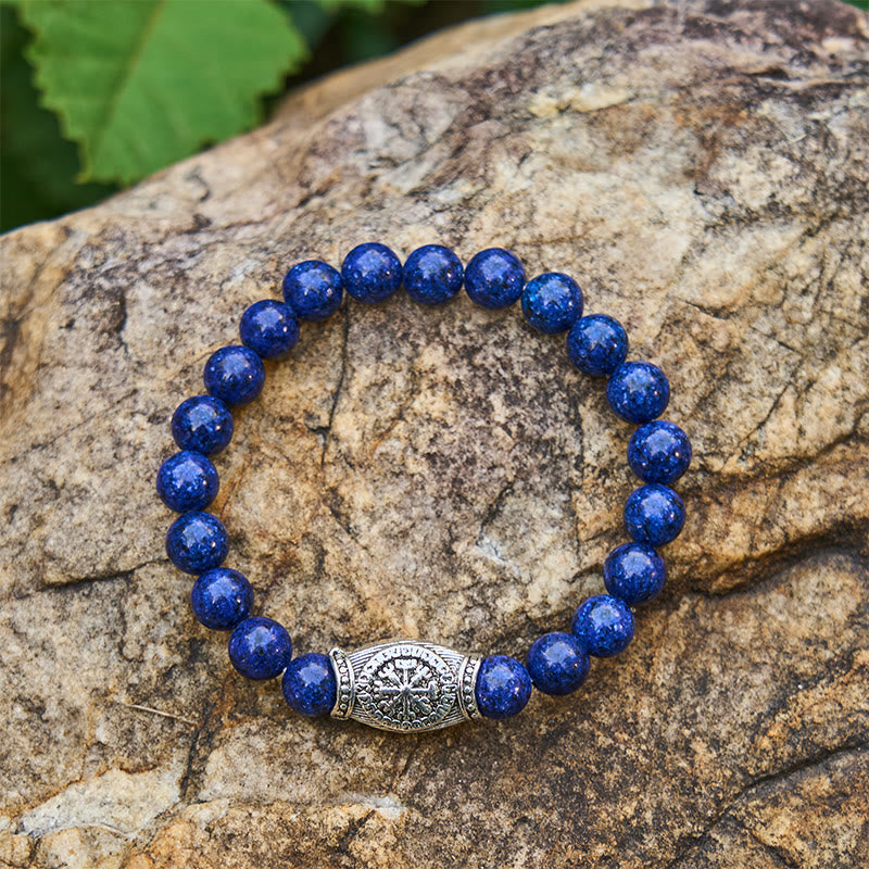 WorldNorse Viking Tiger Head Paracord Braided Bracelet - Lapis Lazuli - image 6
