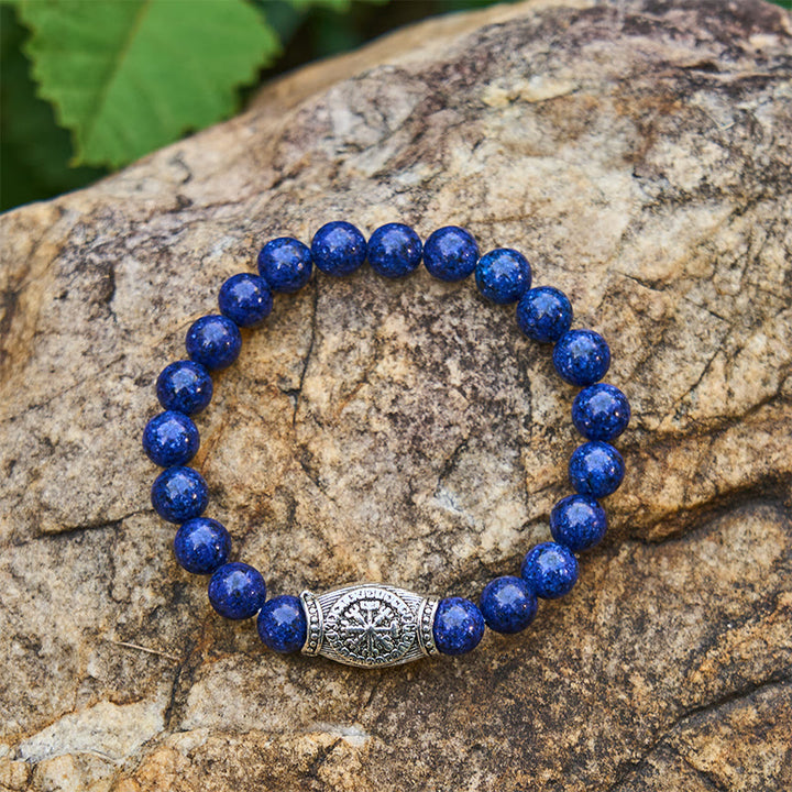 WorldNorse Viking Tiger Head Paracord Braided Bracelet - Lapis Lazuli - image 6